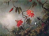 Passion Flowers and Hummingbirds by Martin Johnson Heade